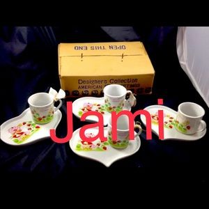 🍓NIB 8pc RARE STRAWBERRY SHORTCAKE DISHES VINTAGE